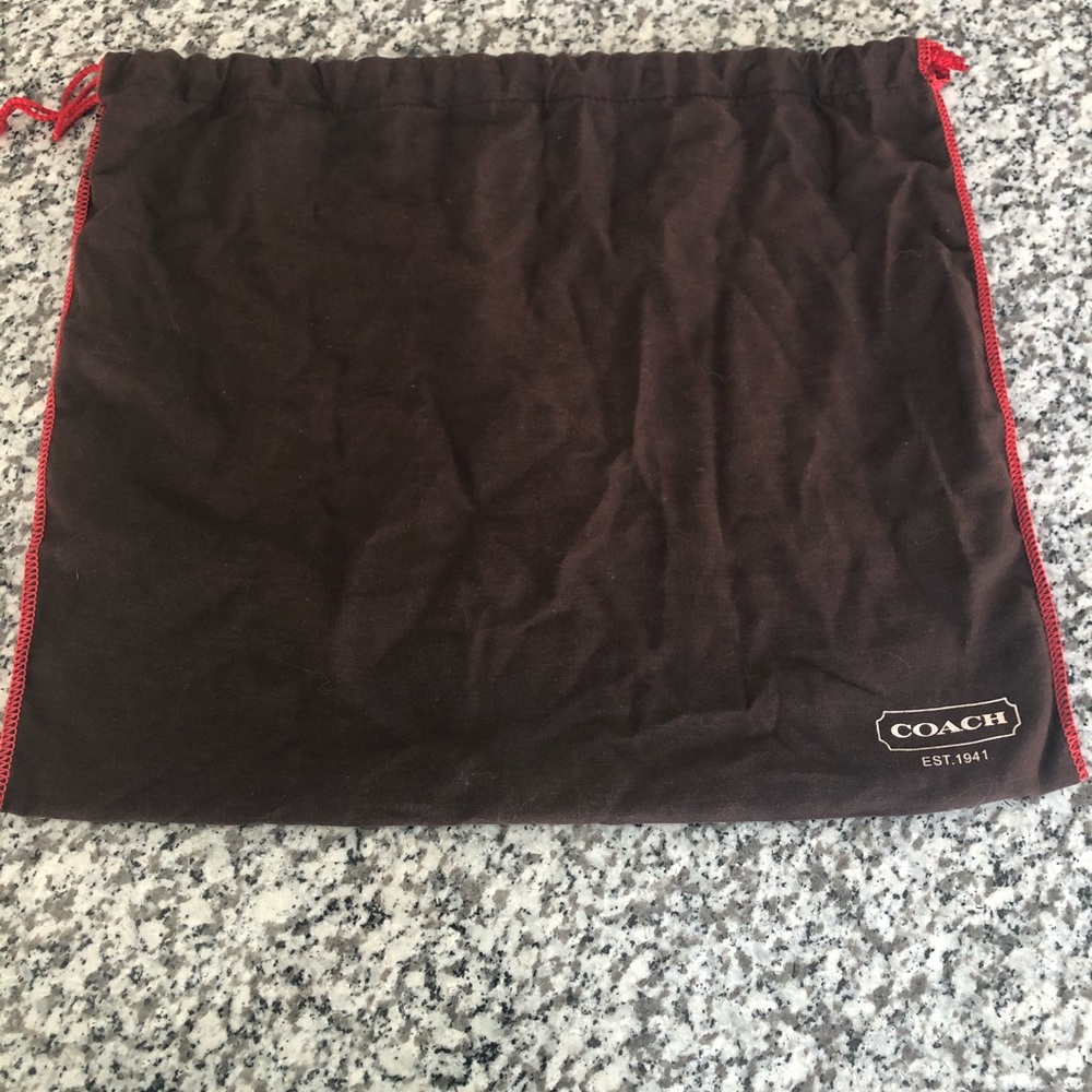 Coach brown/red dust bag